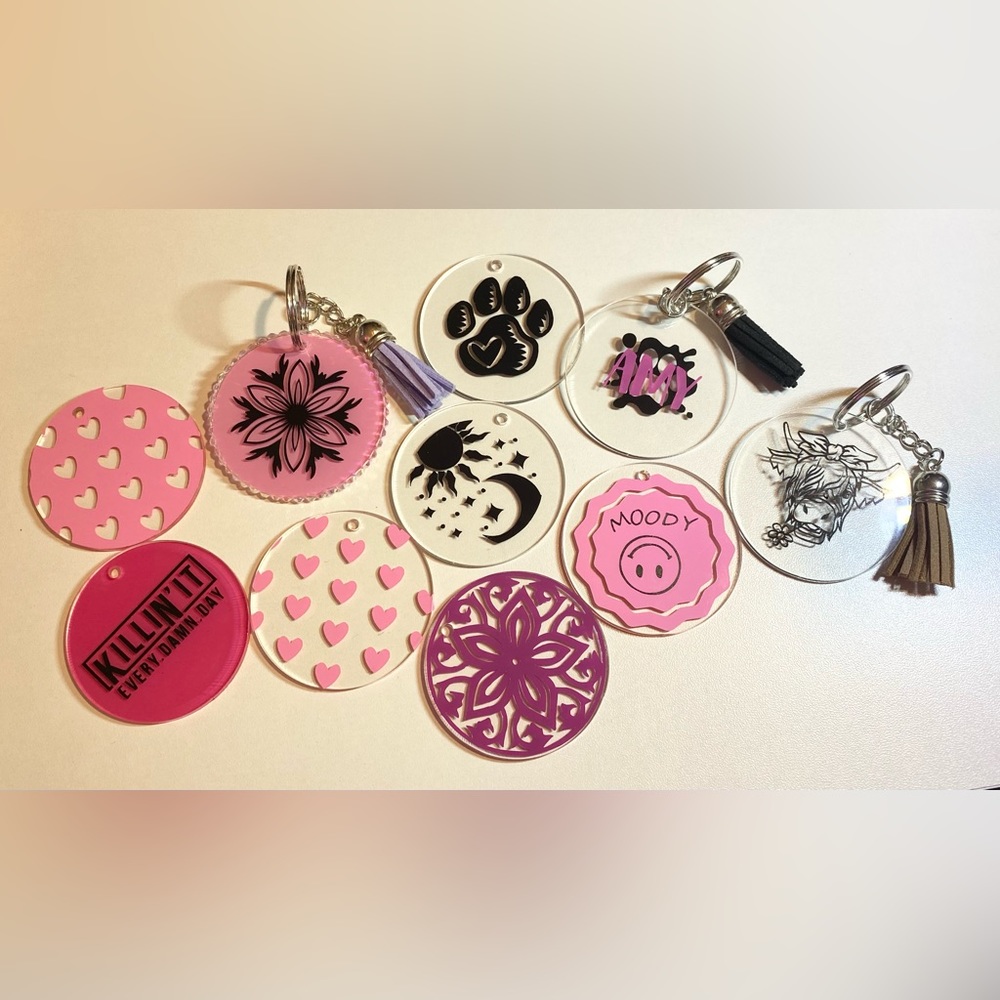 Handmade acrylic keychains